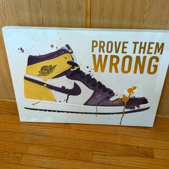AIR JORDAN PROVE THEM WRONG CANVAS PAINTING - Picture 2 of 8